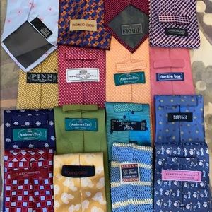Lot of 16 Ties like Ferre,Gigli,Pink ,Vineyard V